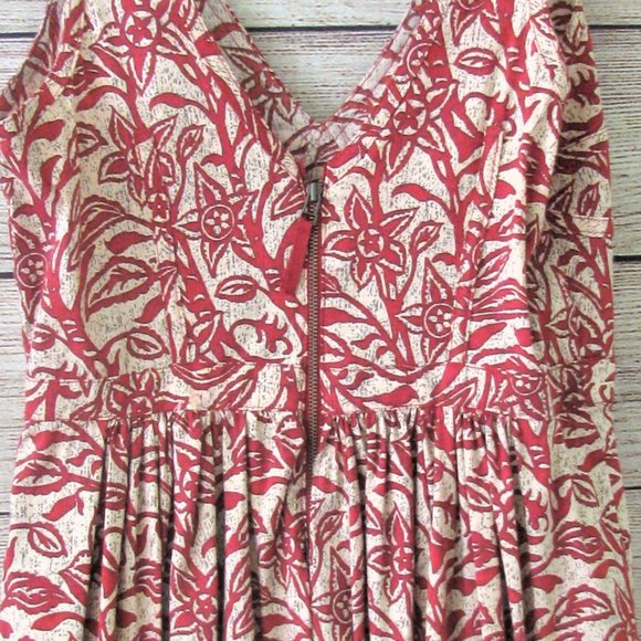 Tracy Reese Red & Cream Floral Dress - Picture 7 of 9